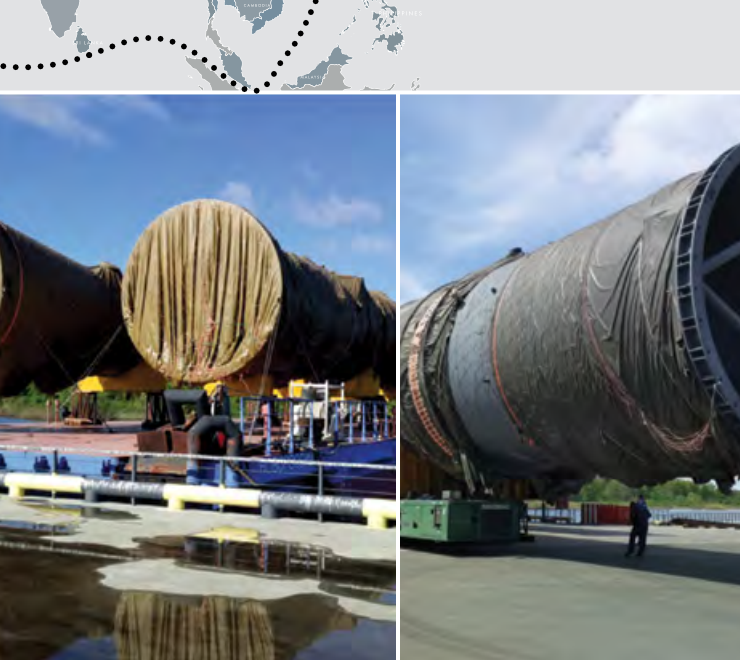 Проектные колонны и тяжеловесное оборудование на мультимодальном маршруте